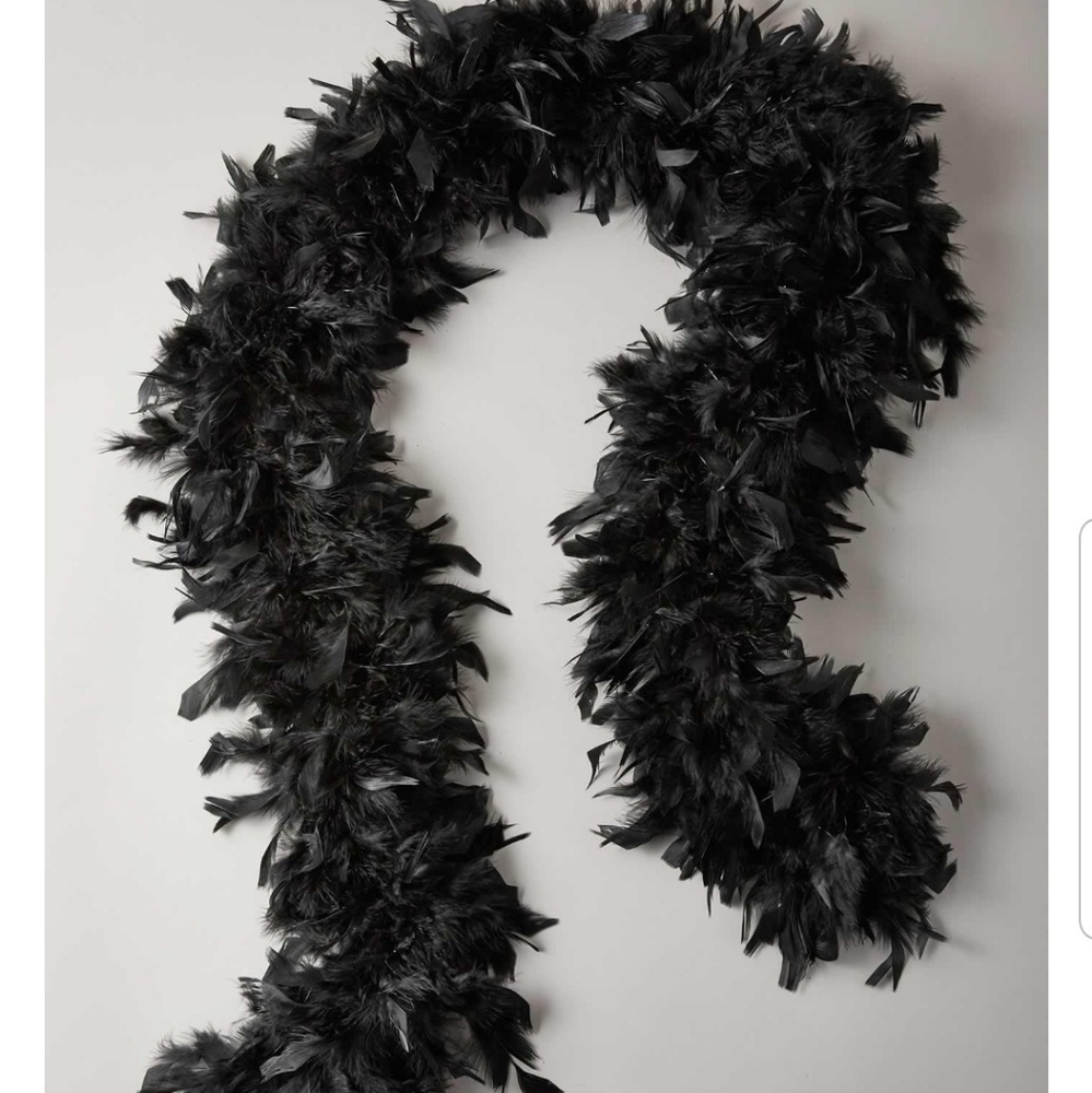 Black feather boa